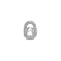 Zircon Iced Out Single Tooth Grillz - Bling Rapper Halloween Teeth Props Jewelry sidabras