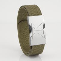 Elastinis taktinis diržas - 3,4 cm, Unisex lauko sportui ir kariniam mokymui, odinis verslo kasdienio stiliaus diržas vyrams ir moterims 120cm beige