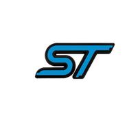 3D Metalinis ST Line Priekinės Grotelės Emblema Ženklelis Automobilio Priekinės Dalies Kamieno Lipdukai Ford Focus Mondeo Fiesta Explorer Stilizavimo Aksesuarai mėlyna
