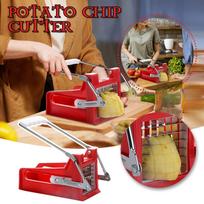 Home Kitchen Hand Push Potato Slicers Potato Slicers French Fries Divider One Size red