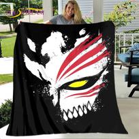 Japonų Anime Bleach Animacinis Minkštas Pliušinis Antklodė, Flanelinis Antklodė Mesti Antklodę Svetainei Miegamajam Lovai Sofai Iškylai Dangalas Vaikams 75x90cm white