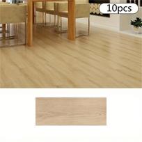 10Pcs 40x15cm PVC Floor Stickers Self-adhesive Stickers Waterproof Thickened Wood Grain Floor Stickers Stickers Living Room brown