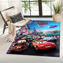 1pc Lightning McQueen and His Friends Rug - Non-Slip, Machine Washable Polyester Carpet for Living Room, Bedroom, Bathroom & Laundry - Comfortable Hom 120cm by 160cm blue