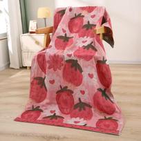 Household Soft Cotton Gauze Bath Towel Absorbent Multi Layer Shower Towel Universal Cartoon Pattern Baby Blanket Vacation pink