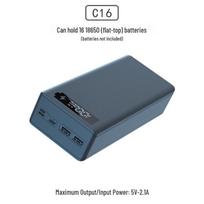 16-Section Solder-Free 18650 DIY Power Bank Shell Kit juoda