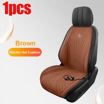 EAFC 1PCS Car Heating Pad Heated Seat 12V DC Soft Winter Warmer Seat Winter seat Protector Auto Seat Cushion Pad Winter Mat 1pcs Brown brown
