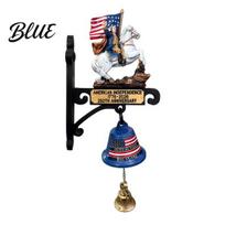 Party Doorbell Chime Wall Mounted Cast Iron Bell for Outdoor Vintage Dinner Loud Home Rustic Hanging Outside Front Door Garden Decor Call D black