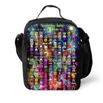 Didmeninė Geometry Dash pietų krepšys Geometry Dash spausdintas šaldymo maišelis tote krepšys pradinių ir vidurinių mokyklų mokiniams