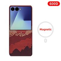 Skirta Samsung Galaxy Z Flip7 Anglies Pluošto Danga Aramidinis Pluoštas Kevlaro Audinys Plonas Kietas Dangtelis Magnetinis Juodas Plonas Lengvas Raudonas 600D Premium Carbon Fiber&Galaxy Z Flip7