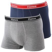 Hanes Men's Boxer Briefs 2-Pack Antibacterial Odor-Resistant HM6EG702 L gray