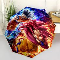 1 vnt. Automatiškai susilankstantis skėtis - Dragon Ball Super raštas Nešiojamas sulankstomas dizainas su 8 šonkauliais Kalėdinės gimtadienio dovanos multicolor blue