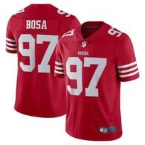 Mens NFL San Francisco 49ers Embroidered Football Jersey Short Sleeve Sport T-Shirt Fans Casual Wear 49ers Red 97 Gen2