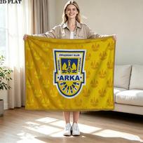 ARKA GDYNIA TAPETA Print Flannel Blanket High Quality Warm Comfortable Cover for All Seasons Perfect for Gifts Home Decor 80cm x 120cm yellow