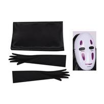 Japonijos No Face Man Cosplay Kostiumas Unisex Helovinas Anime Karnavalo Šventė Suaugusiųjų Drabužiai Įskaitant Vaiduoklio Kaukę Pirštines Comic Con Kids 140 black