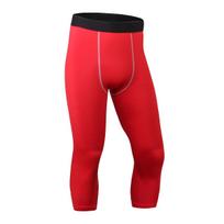 Home Trousers Running Mens Cropped Gym Cycling Leggings Fitness Training Jogging Outdoors Compression Tights 34 Short Pants M raudona