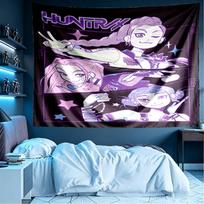 KPop Demon Hunters Print Tapestry, Lightweight Wall Hanging, for Bedroom, Dorm, Living Room, Home Art Decor - Birthday Christmas Gift for Friends 100cmx150cm
