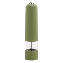 Refillable Automatic Grinder Electric Seasoning Battery Operated Mills Push Button Pepper Grinder For Cooking Bbq One Size žalia