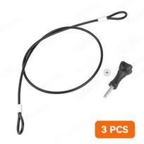 For GoPro Accessories Stainless Steel Black Lanyard Tether for Go Pro 13 12 11 10 9 8 Insta360 X5 X4 SJCAM DJI Action 5 4 Camera Universal