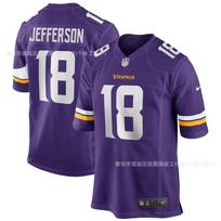 Vikings Football Jersey 18 Jefferson 19 Thielen American Uniform Men Women L