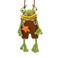 Frogs Crochet Phone Bag New Big Mouth Frog Phone Bag Crochet Cell Phone Bag Adorably Quirkys Design Women Crochet Purse ruda