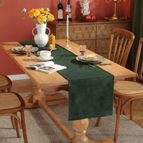 Amerikietiško stiliaus aksominis staltiesės takelis Vienspalvis stalo uždangalas Navidad Staltiesė Banketas 33X120CM