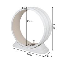 Cat exercise wheel, plastic cat treadmill, cat carpeted treadmill, super quiet, indoor cat toys, gray/white/blue balta