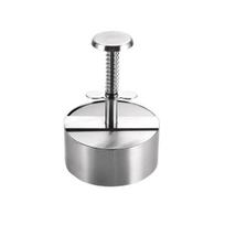 Burger Meat Press Stainless Steel Patty Maker Hamburger Press for Perfect L white