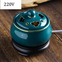 FY Elektriniai smilkalų degikliai 110V/220V kištukas Sandalmedžio OUD smilkalų degiklis, Laikmačio temperatūros keraminė eterinių aliejų lempa