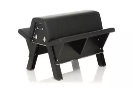 Bareback Submission Horse Black - Classic Restraint Bench, Vegan Leather
