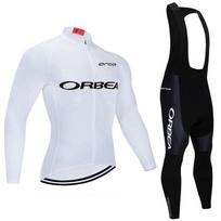 Žiema 2024 ORBEA ORCA Dviratininko Striukė Dviračių Komandos Džersis Kelnės Rinkinys Vyrams Moterims Ropa Ciclismo Šiltas Vilnos Audinys Dviračių Drabužiams XL white