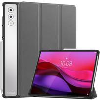 Case For YOGA Pad Pro 12.7 inch TB520FU Fold Stand Magnetic Leather Funda para Yoga Tab Plus 12.7 Smart Tablet Cover Yoga Tab Plus TB520F pilka spalva