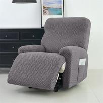 1 Seat Stretch Recliner Sofa Cover Jacquard Removable Armchair Slipcover Single Recliner Couch Cover Home Decor Housse De Chaise gray