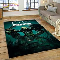 AVP Svetimas prieš. Predator Žaidimas 3D Kilimas Kilimas Namų Svetainei Miegamajam Sofai Durų Kilimėlis Dekoras, Vaikų Plotas Kilimas Neslystantis Grindų Kilimėlis Dovana 70x100cm(27x39im) brown
