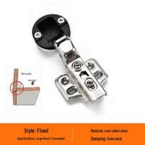 Glass Display Cabinet Door Hinge with Hydraulic Damping and Decorative Round Head