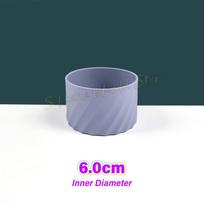 SW 6CM Silicone Boot Sleeve Silica Gel Cup Bottom Cover 60MM Heat Insulation Anti-Slip Water Bottle Protective Covers Coaster gray