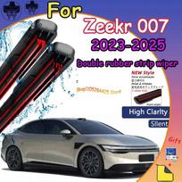 For Zeekr 007 2025-2025 all weather rubber front wiper blade set, precise fit for driver and passenger black