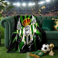 Real Betis herbo meno kūrinys pledai flaneliniai pledai pliušiniai sofai lovai dovanos vyrams moterims kelioninis iškylos pledas Kalėdinės dovanos gerbėjams 75x90cm