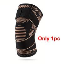 1Pc Copper Knee Brace for Men and Women Knee Compression Sleeve Knee Support Wraps Sports and Running XXL black