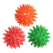 3 Piece Massage Ball Manual Spiky Casters Workout Neck Balls mėlyna