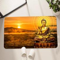 Buddha Mandala Floor Mat Rectangle Anti-slip Home Soft Badmat Front Door Indoor Outdoor Mat Welcome Doormat 40x120cm orange