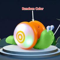 Baby Walker Pull String Snail Car Toy Learning To Walk Cartoon Pet Drag Rope Snail With Music Interactive Pull-Along Snail Toy žalia