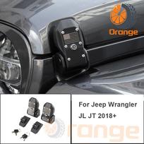 Hood Catch Lock Kits With Key Anti-Theft Bonnet Lock for Jeep Wrangler JL JT 2018- Exterior Accessories JL 2018 B