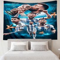 Messi Football Celebration Tapestry Hanging for Bedroom,Livingroom, Playroom,Decor Art Room Wall Tapestry Holiday and Birthday Gifts 130cmx150cm