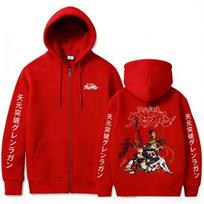Anime Tengen Toppa Gurren Lagann Kamina Simon Zipper Hoodie Men Women Manga Casual Oversized Zip Up Jacket Cosplay Streetwear 130 ruda
