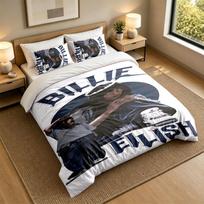 3Pcs Bedding SetBillie Eilish Soft Bed Sheet and Two Pillowcases Home Bedroom Decor 180cmx210cm