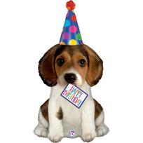 Foil Balloon, Birthday Dog, Grabo, 94cm