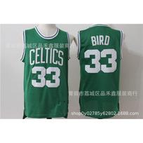 Boston Celtics 33 Larry Bird Krepšinio marškinėliai Medvilniniai Sportiniai Marškinėliai Žali Balti Juodi Large