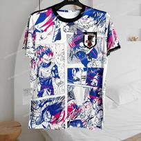 Dragon Ball Z Goku Marškinėliai Japonijos Futbolo Anime Samurajų Futbolo Komanda T-shirt Streetwear Sportinis Viršus Japonijos Futbolo Marškinėlių Rinkinys M white