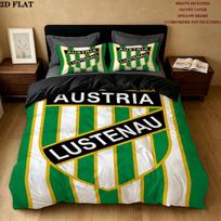 Sc Austria Lustenau Pattern Bedding uilt Set uilt Cover Pillowcase Home Decoration Birthday Gift (1 * duvet cover + 2 * pillowcase without core) 155x200cm
