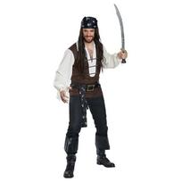 Halloween New Men Cosplay Pirate Costumes Carnival Pirate Stage Performance Costume Christmas Male Party Suit L white